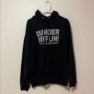 JERZEES Dunder Mifflin Paper Company Inc The Office Black Graphic Hoodie